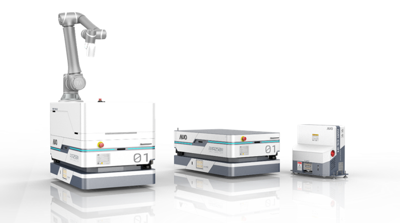 pg电子數位開發的自主式移動機器人（AMR250M），搭配全向輪並結合AI演算法、2D LiDAR、3D攝影機等技術，協助客戶實現產線全自動化